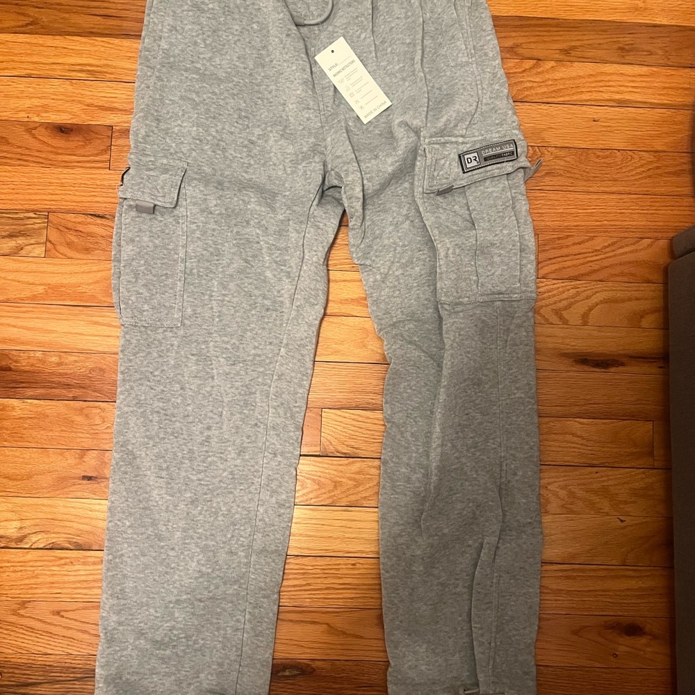 Gray Cargo Sweatpants